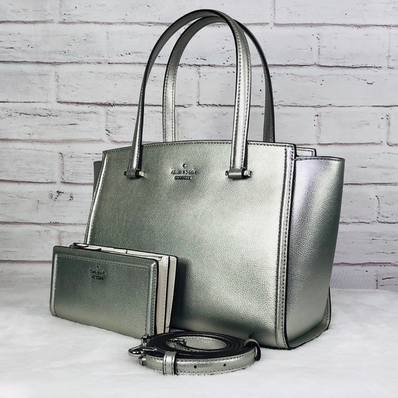 2PCS Kate Spade Small Geraldine Satchel Wallet Set - Picture 2 of 8